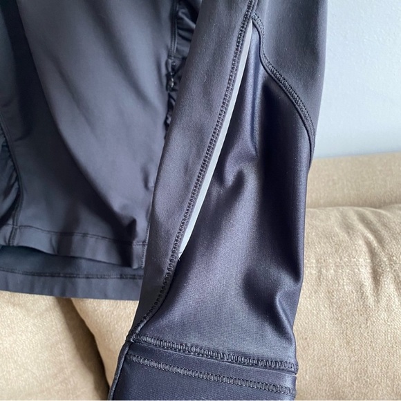 Lululemon Black Pullover Half Zip Sweatshirt Luxtreme 6 “Kriss Cross” Reflective - Picture 7 of 12